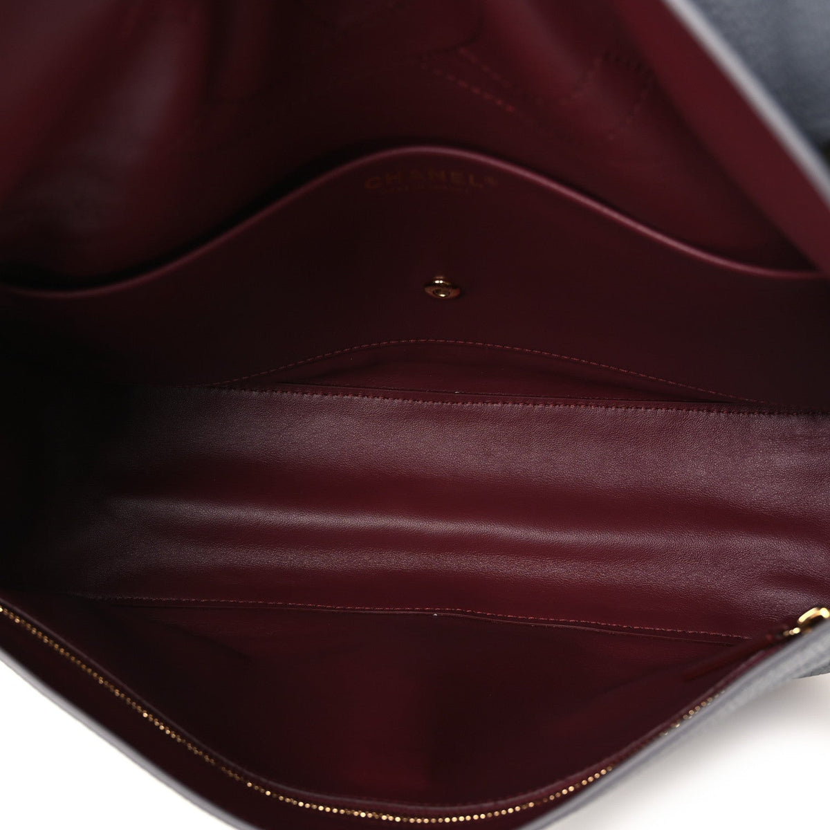 Grained Calfskin Small Souplissimo Maxi Flap Gray