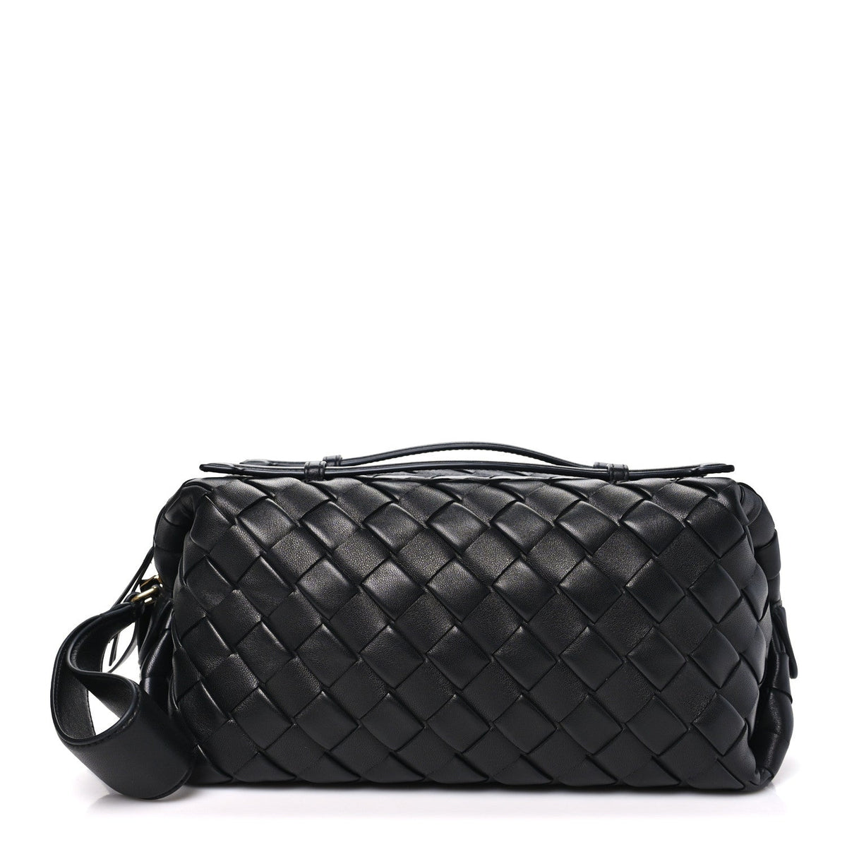 Nappa Intrecciato Gioco Top Handle Bag Black