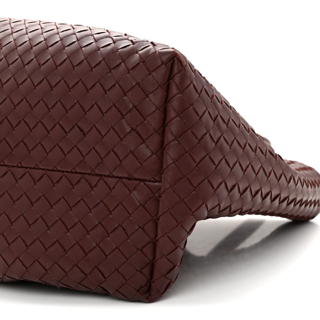 Calfskin Intrecciato Pinacoteca Reversible Tote Madder Brown Lunar