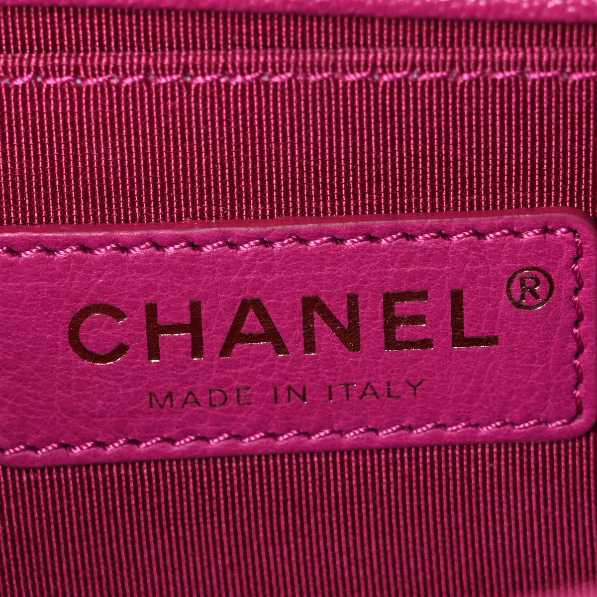 Caviar Quilted Small Boy Flap Fuchsia