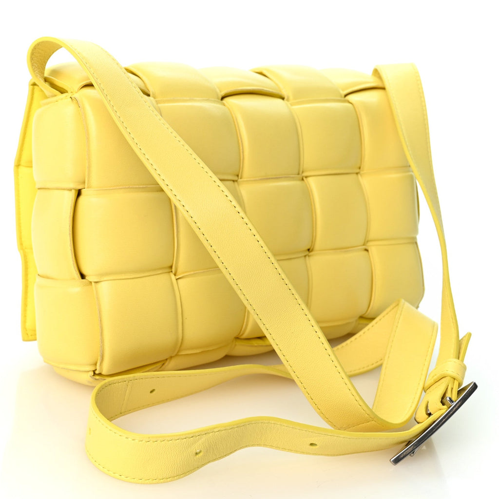 Nappa Maxi Intreccio Padded Cassette Crossbody Bag Sherbert