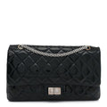 Patent Quilted 2.55 Reissue 227 Flap Dark Blue