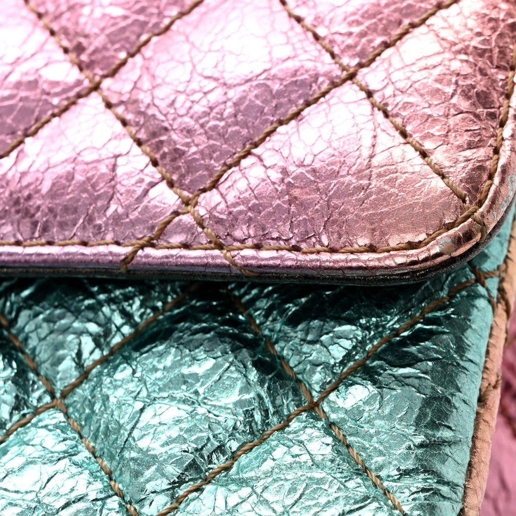 Metallic Goatskin Quilted Mini 2.55 Reissue Flap Multicolor
