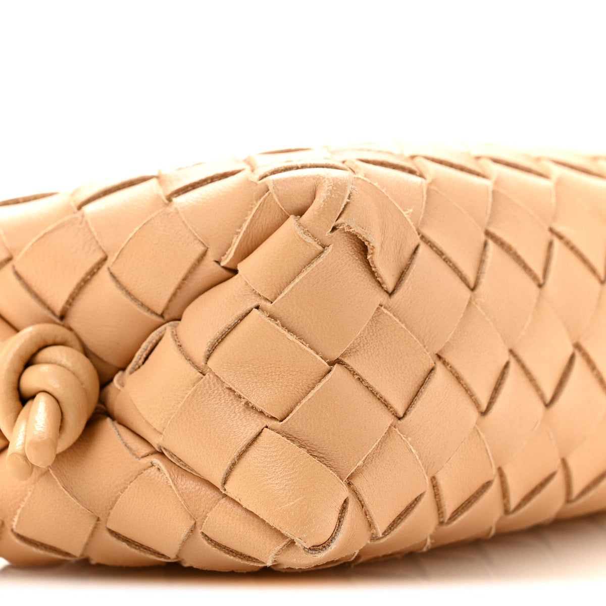 Nappa Intrecciato Mini Loop Camera Bag Almond