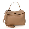 Natural Smooth Calfskin Mini Rodeo Top Handle Handbag Latte