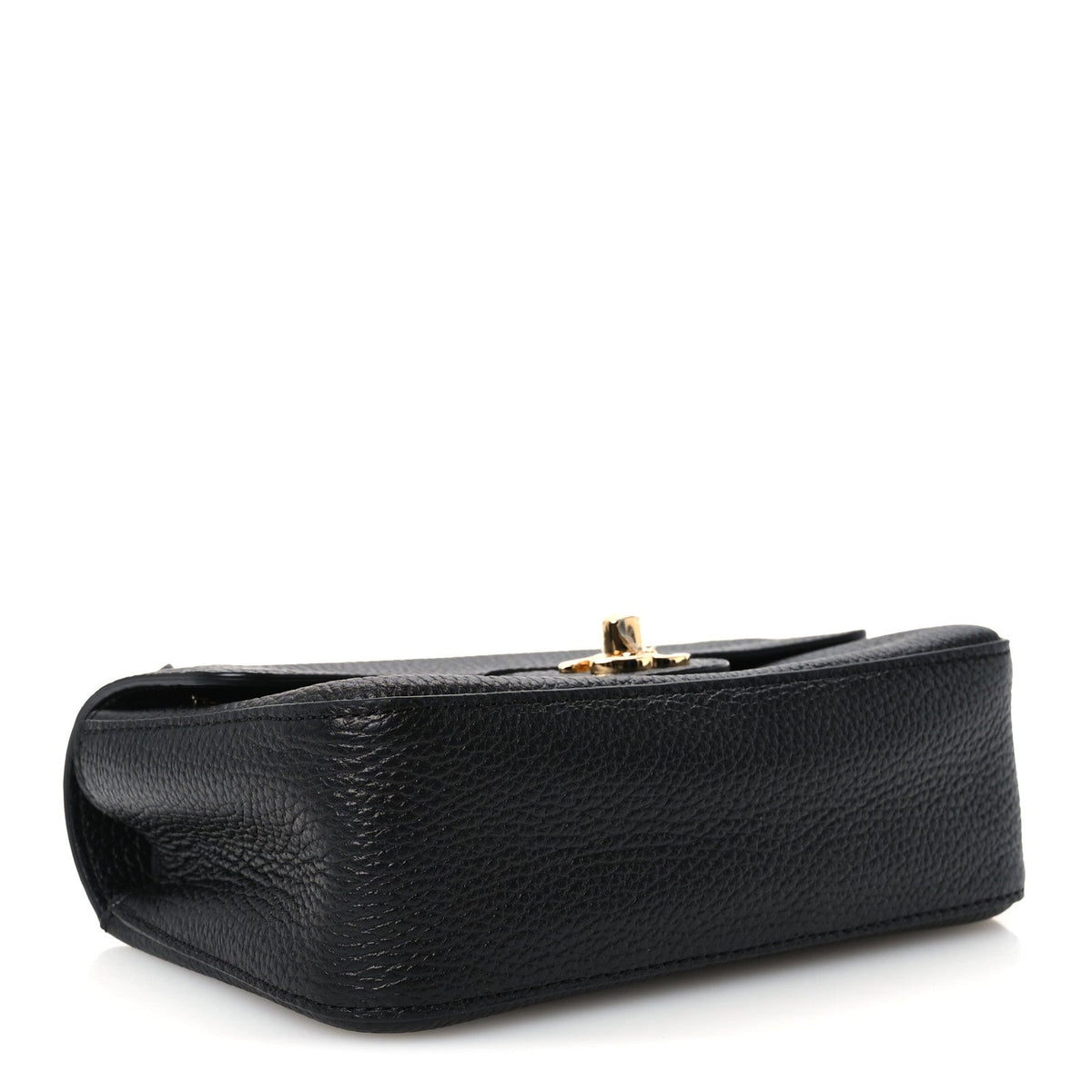 Grained Calfskin Mini Souplissimo Maxi Flap Black