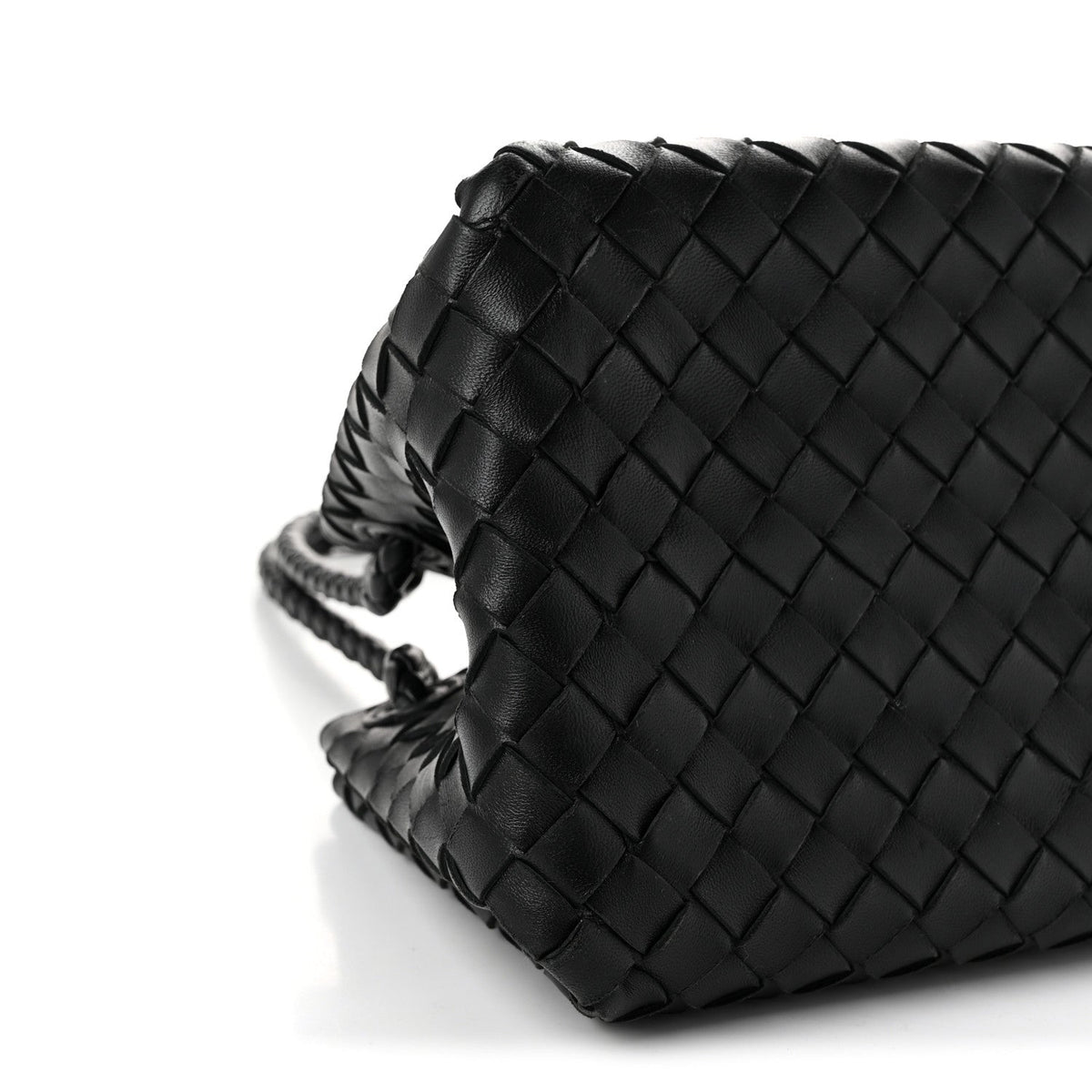 Nappa Intrecciato Small Parachute Shoulder Bag Black