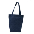 Denim Intrecciato Small Shopper Tote Blue