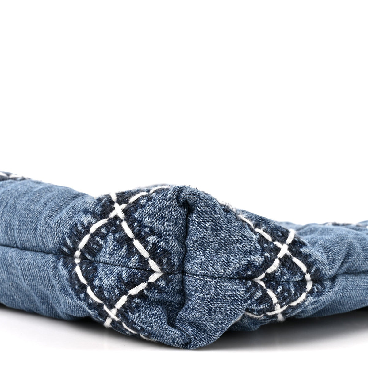 Denim Stitched Quilted Mini Chanel 22 Blue