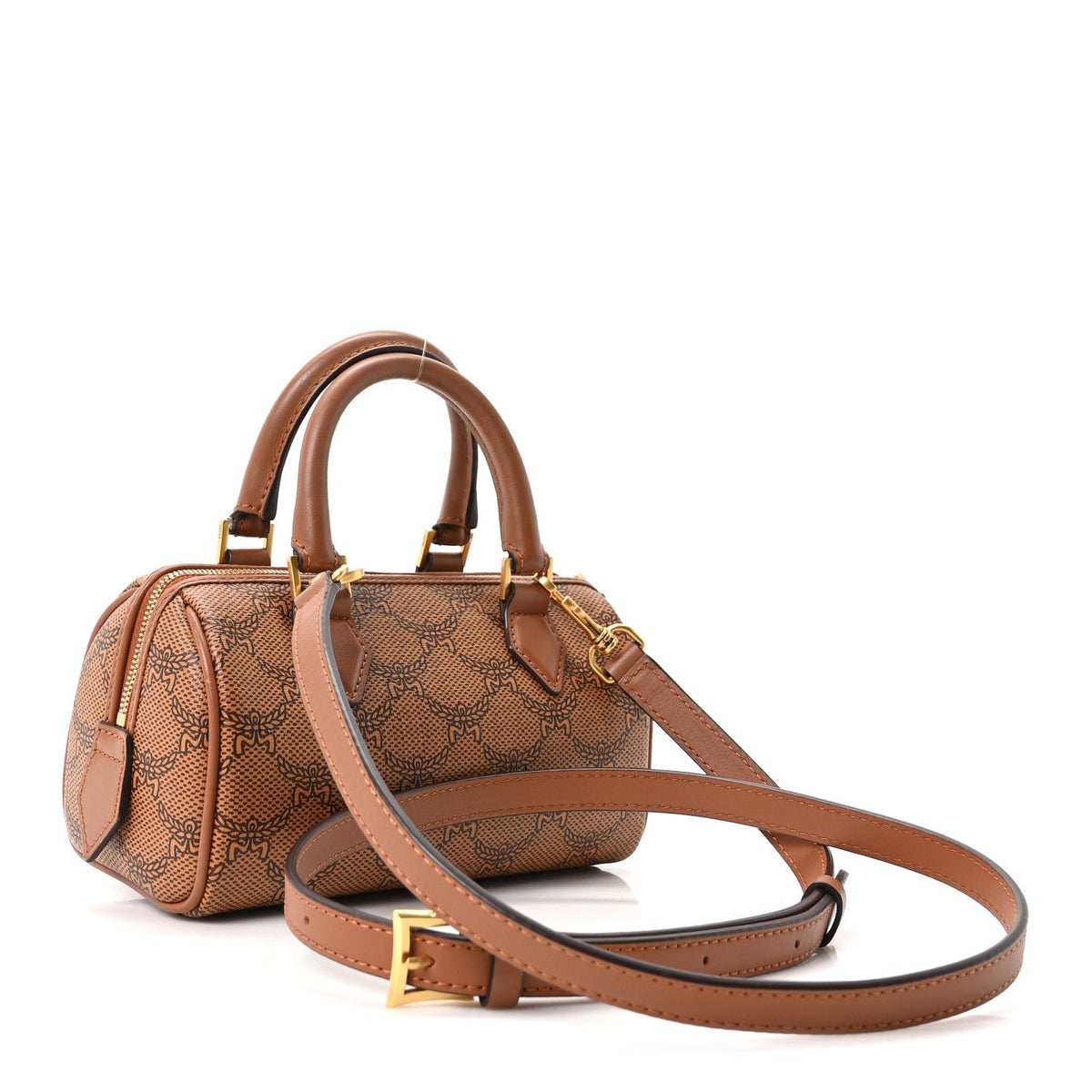 Lauretos Nappa Mini Ella Boston Bag Cognac