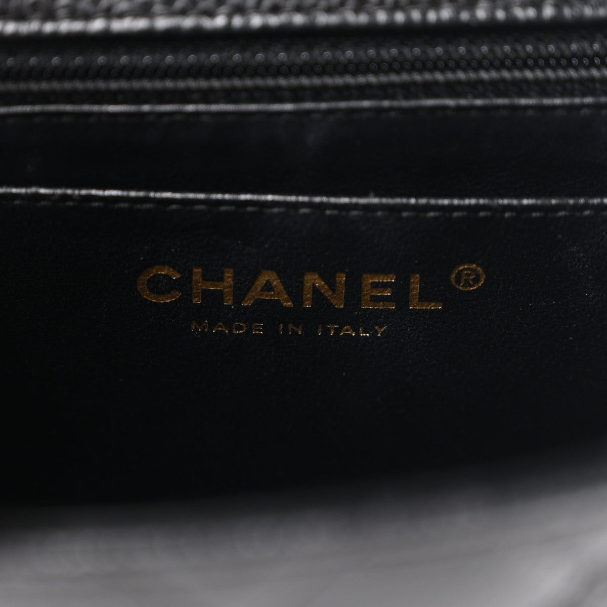 Caviar Quilted Mini Square Flap Black