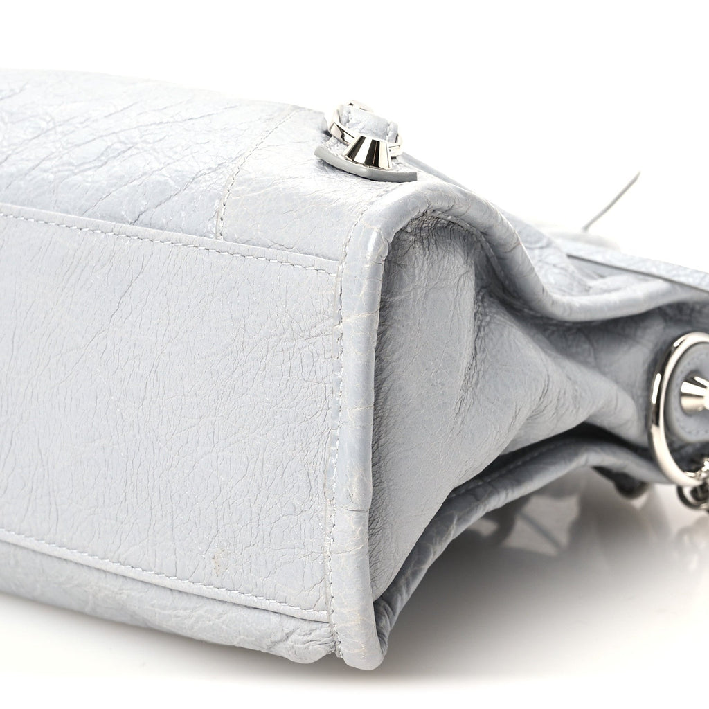Agneau Arena Classic Silver Hardware Small Le City Light Grey