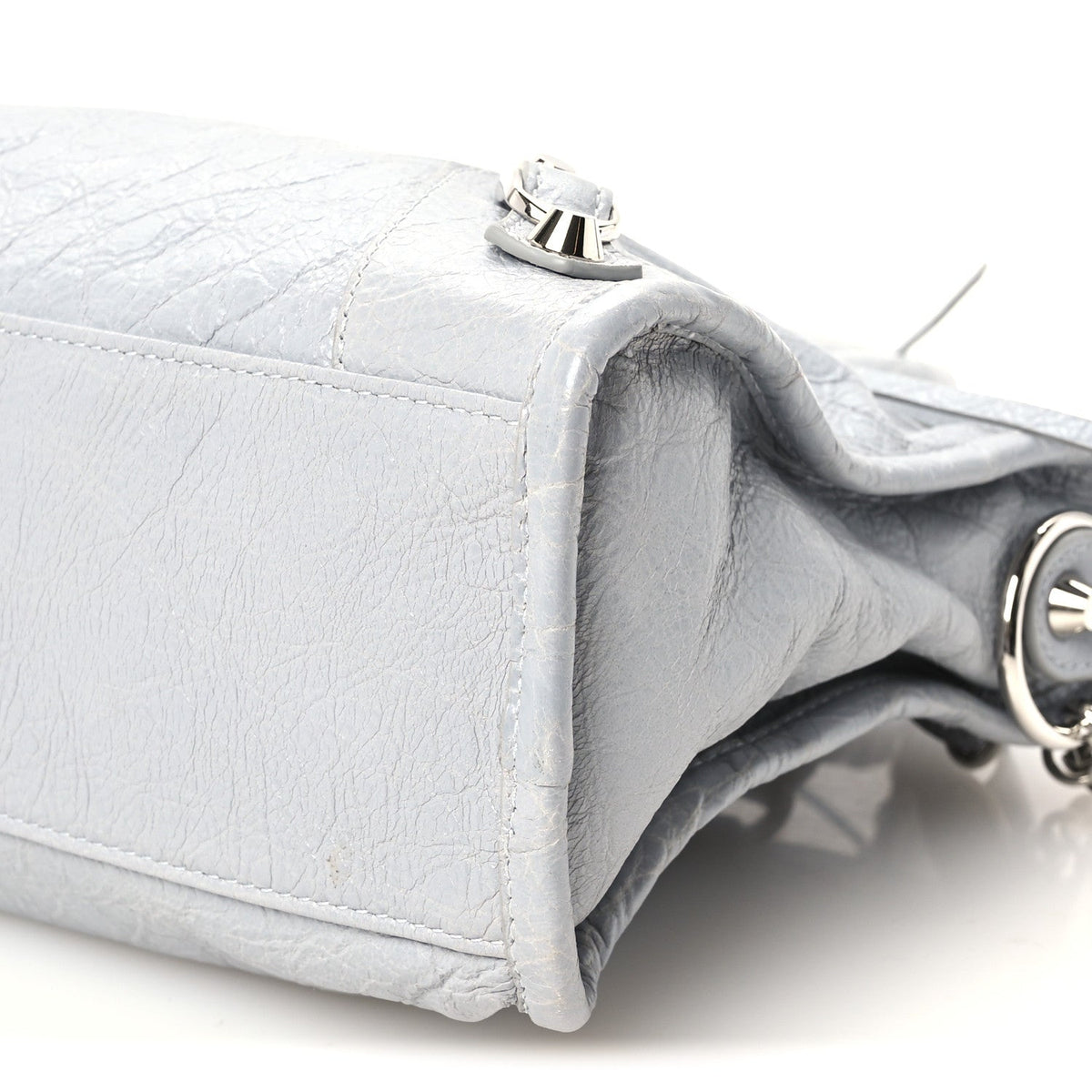Agneau Arena Classic Silver Hardware Small Le City Light Grey