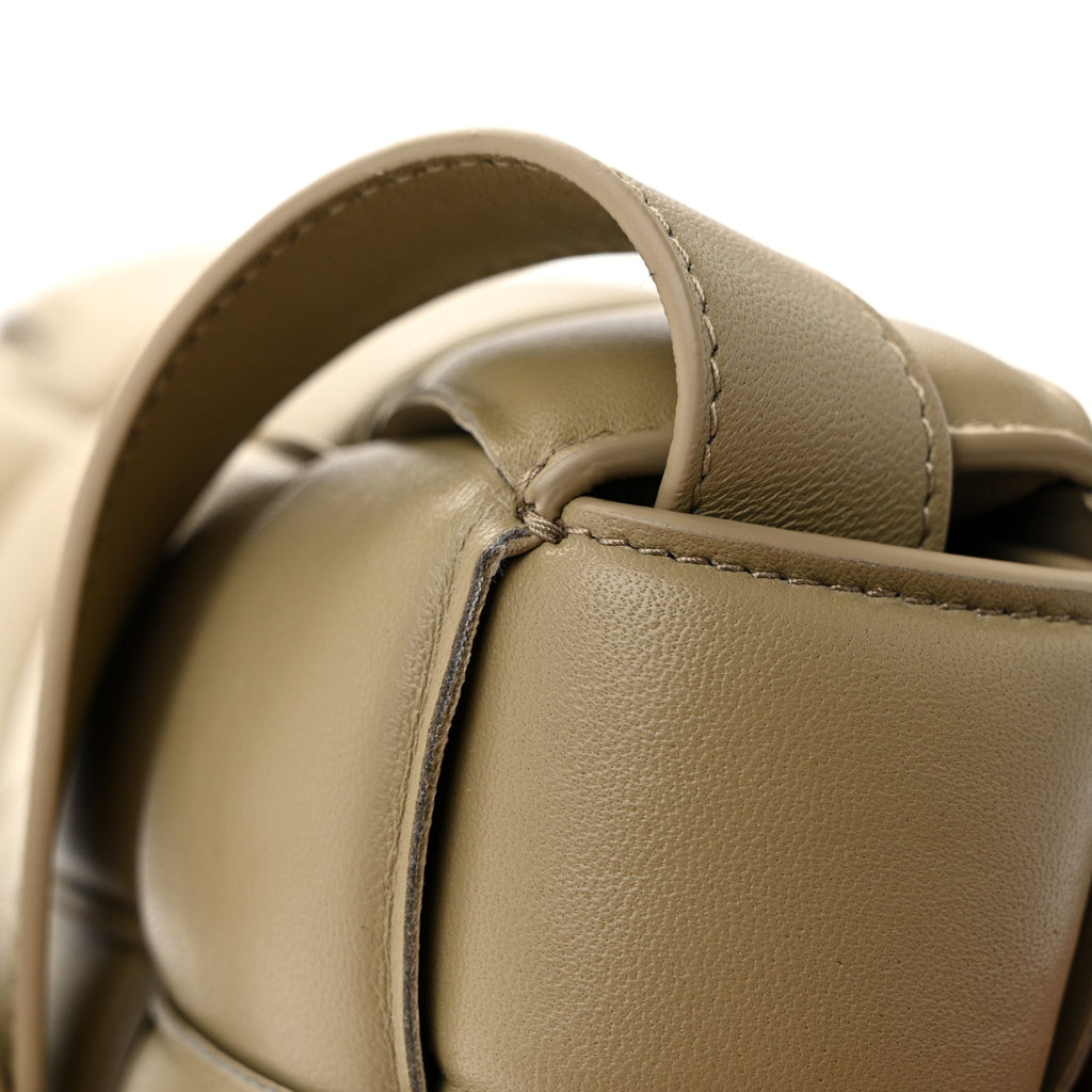 Nappa Maxi Intreccio Padded Cassette Crossbody Bag Travertine