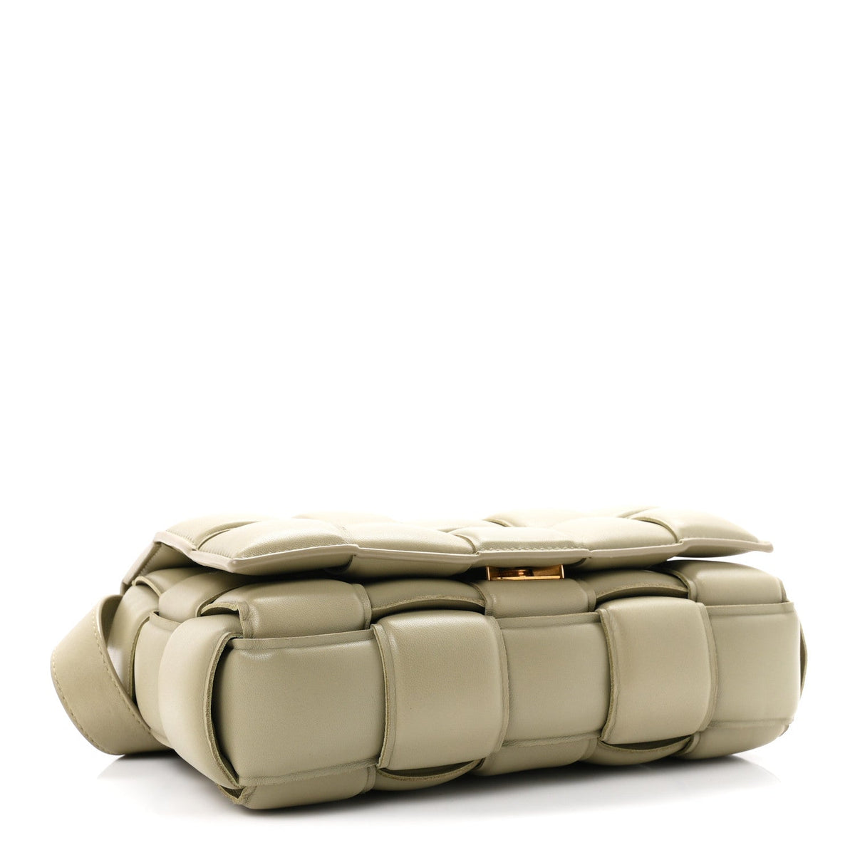 Nappa Maxi Intrecciato Padded Cassette Crossbody Bag Travertine