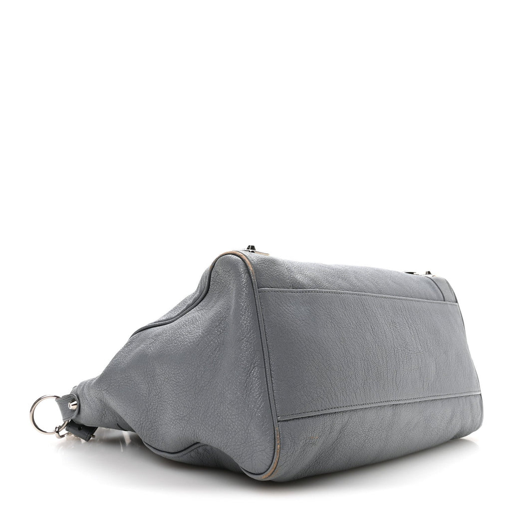 Chevre Silver Metallic Edge Hardware Velo Gris Acier