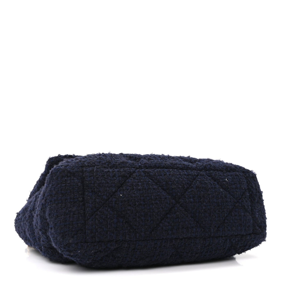 Tweed Quilted Maxi Chanel 19 Flap Navy