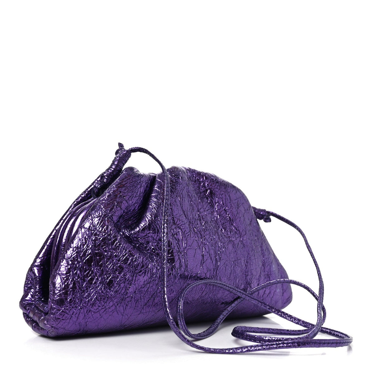 Metallic Crinkled Lambskin The Mini Pouch Viola