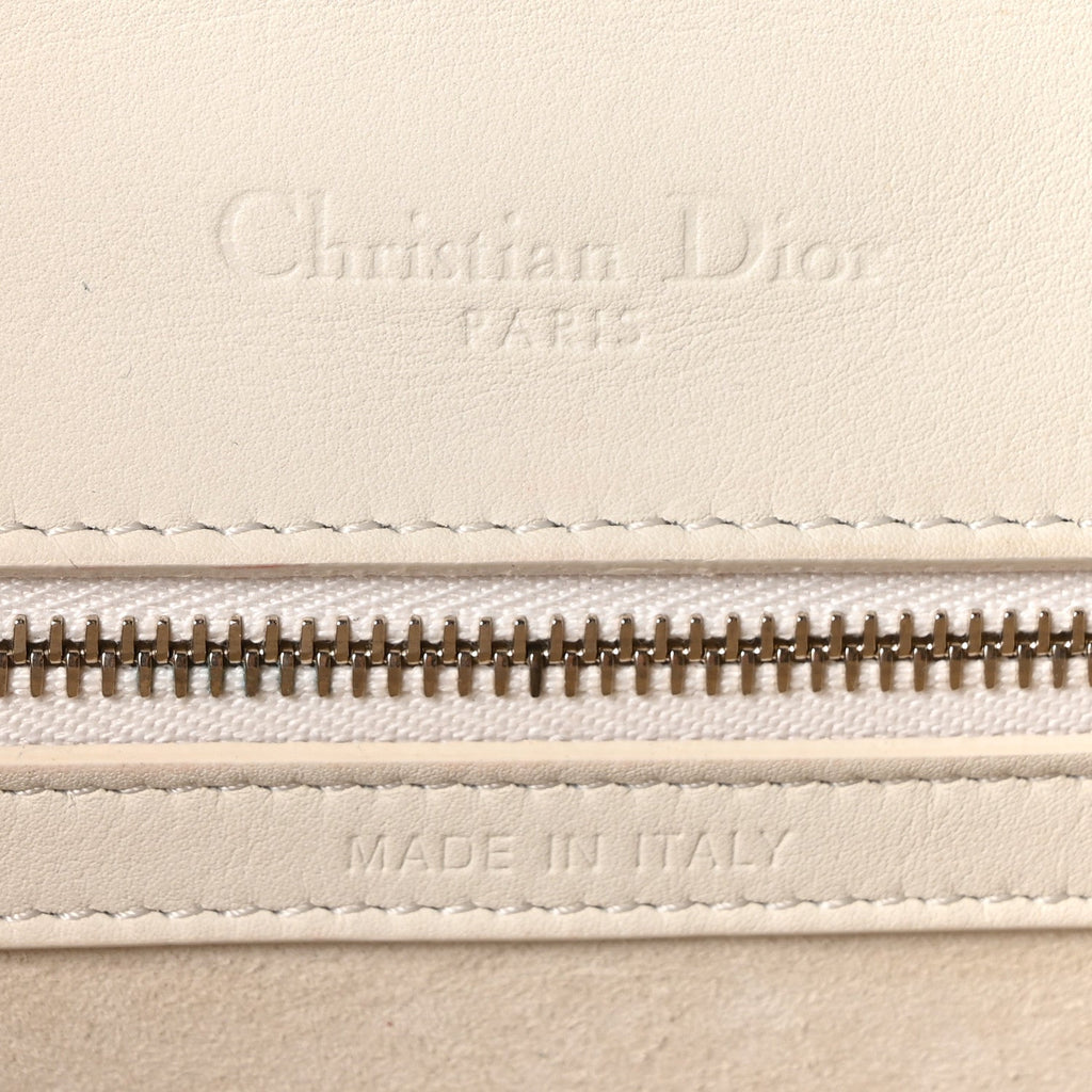 Ultra Matte Calfskin Small Diorama Flap Bag White