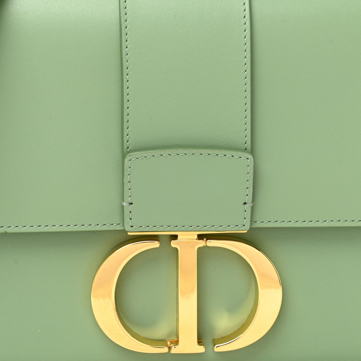 Smooth Calfskin 30 Montaigne Flap Bag Mint Green