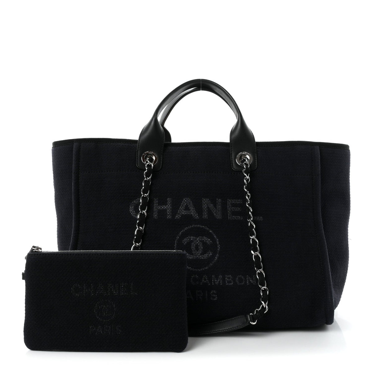 Mixed Fibers Medium Deauville Tote Navy