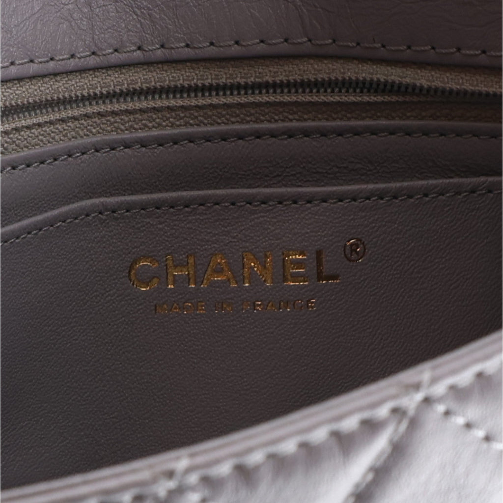Aged Calfskin Quilted 2.55 Reissue Mini Flap Grey