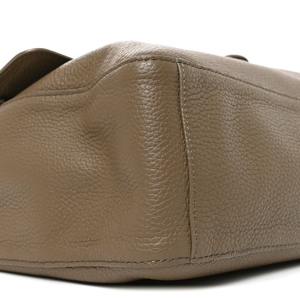 Grained Calfskin Souplissimo Maxi Flap Light Brown