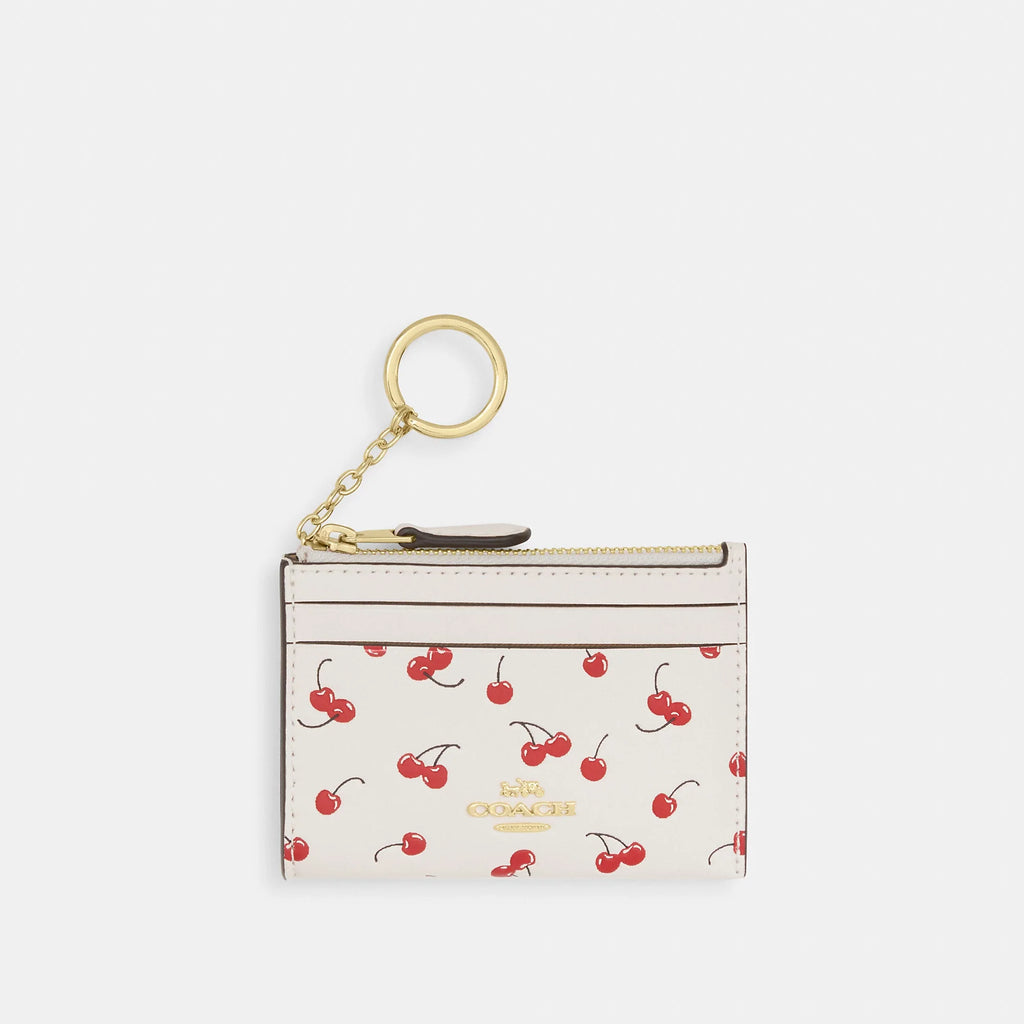Coach Outlet Mini Skinny Id Case With Cherry Print