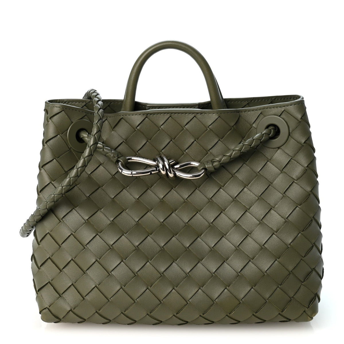 Nappa Intrecciato Small Andiamo Shoulder Bag Pickle