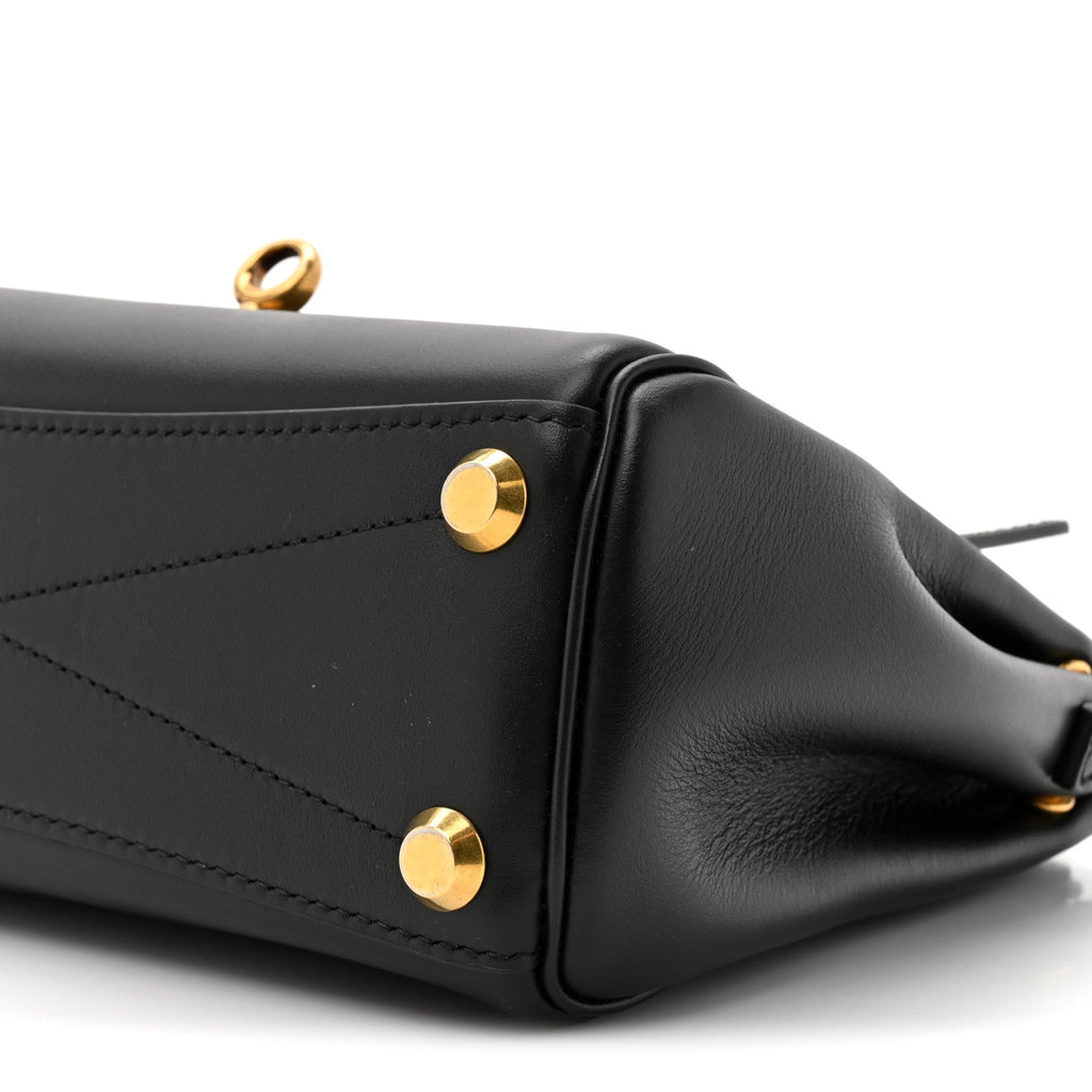 Smooth Calfskin Mini Bel Air Carry All Bag Black