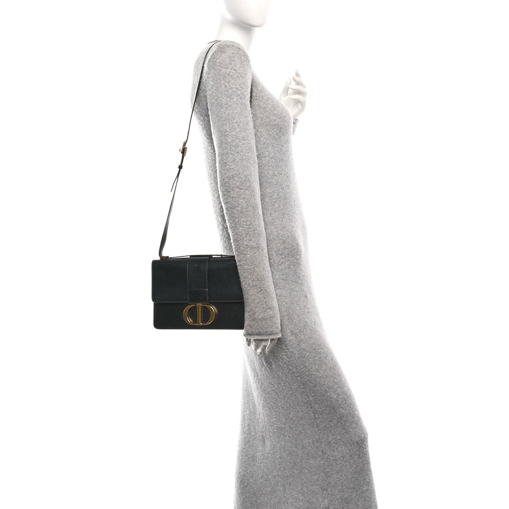 Smooth Calfskin 30 Montaigne Flap Bag Black