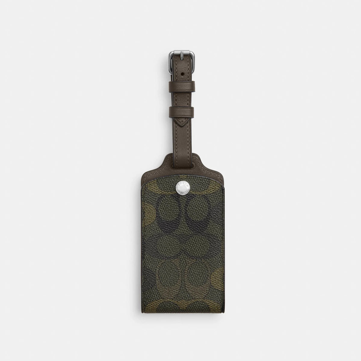 Coach Outlet Luggage Tag In Signature Camo Print