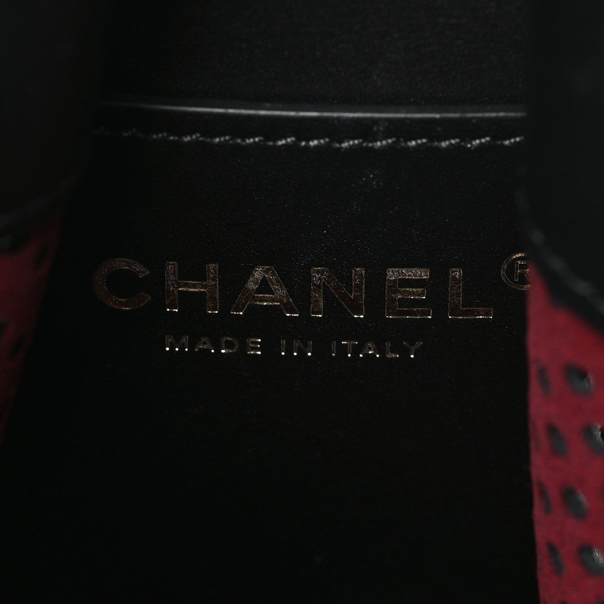 Perforated Calfskin Mini Chanel 25 Handbag Black