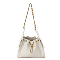 Caviar Quilted Small Chanel 25 Handbag White