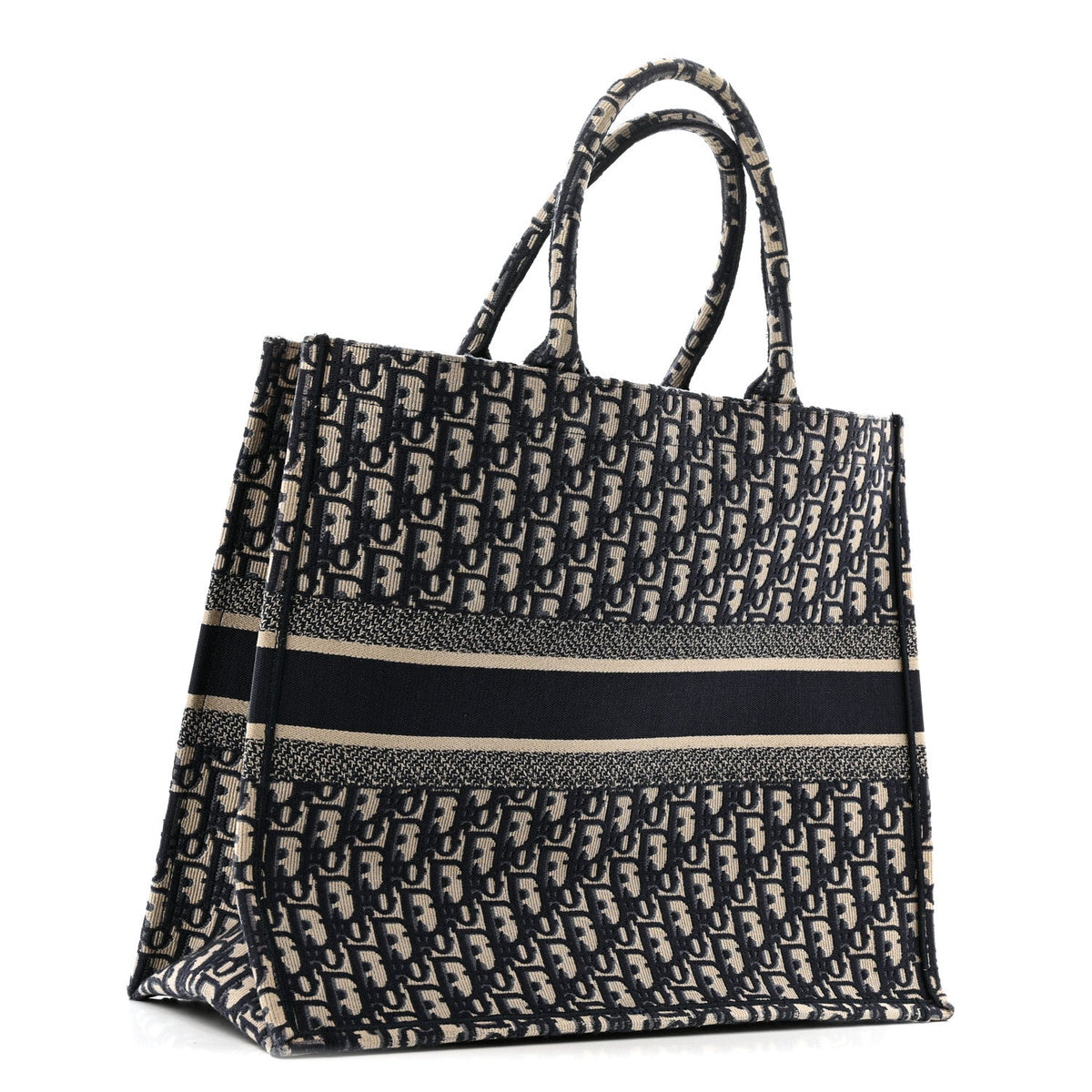 Oblique Large Book Tote Blue Multicolor