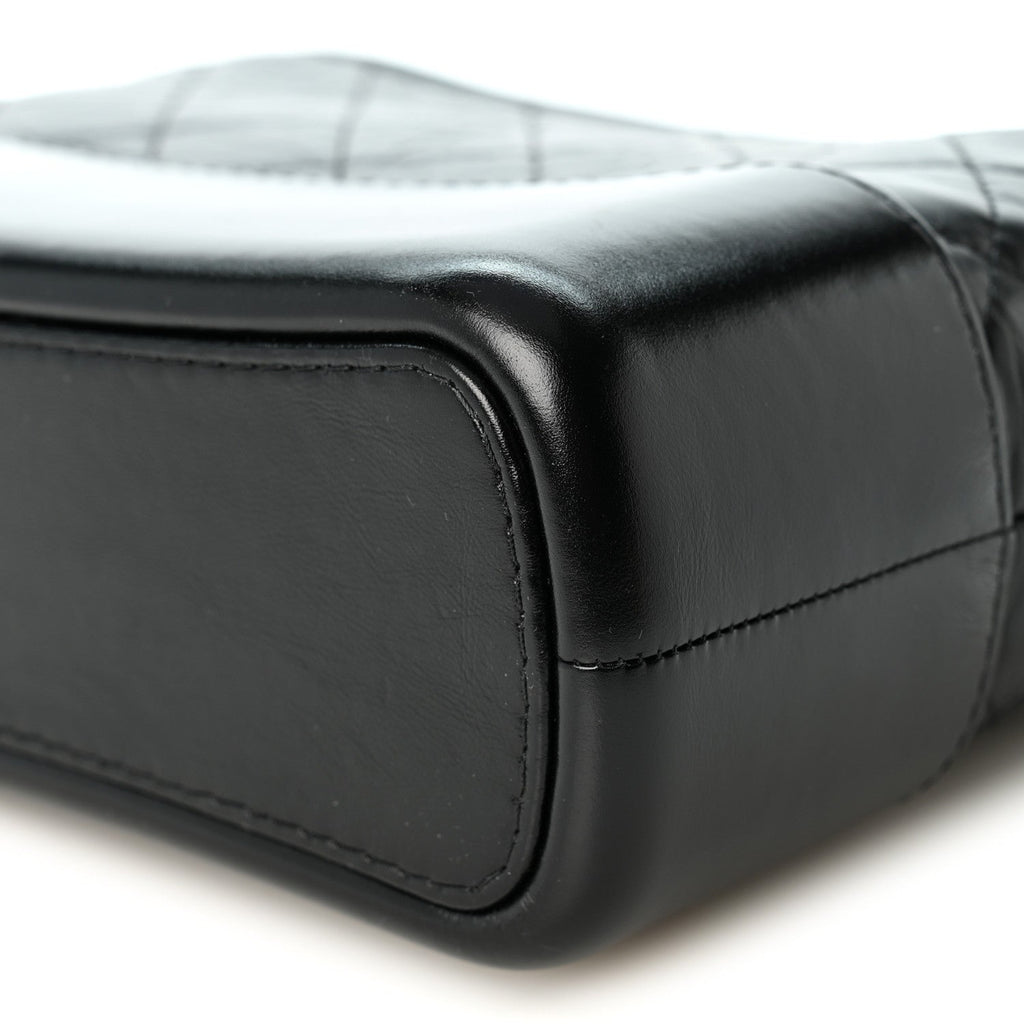 Aged Calfskin Quilted New Medium Gabrielle Hobo Black