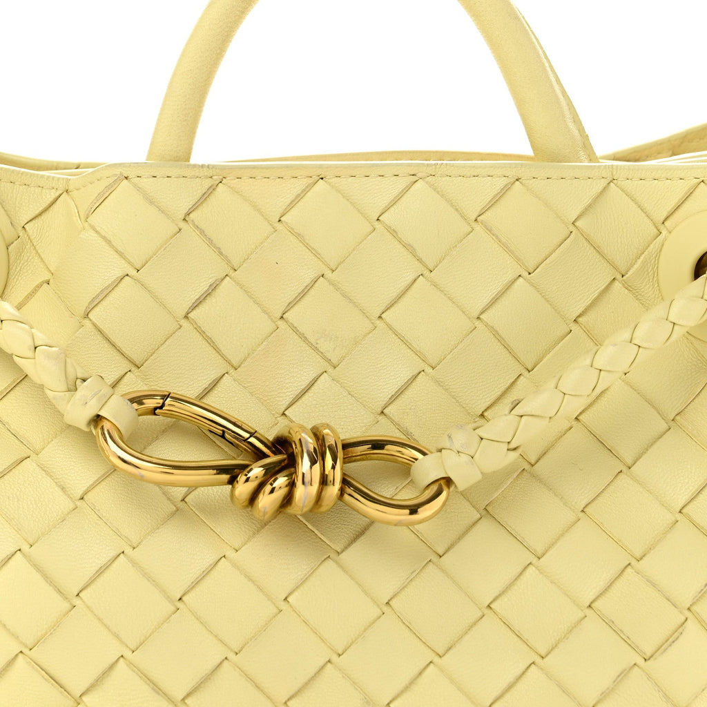 Nappa Intrecciato Small Andiamo Shoulder Bag Chamomile
