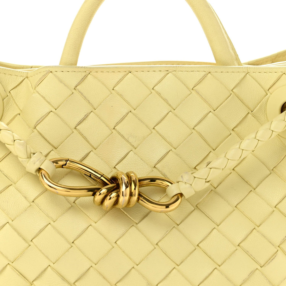 Nappa Intrecciato Small Andiamo Shoulder Bag Chamomile