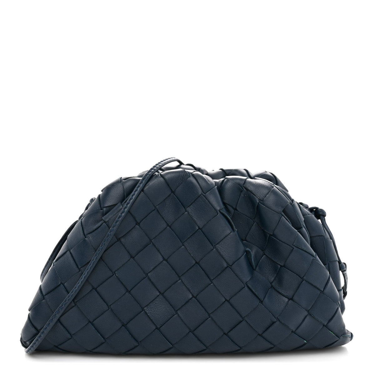 Nappa Intrecciato The Mini Pouch  Deep Blue