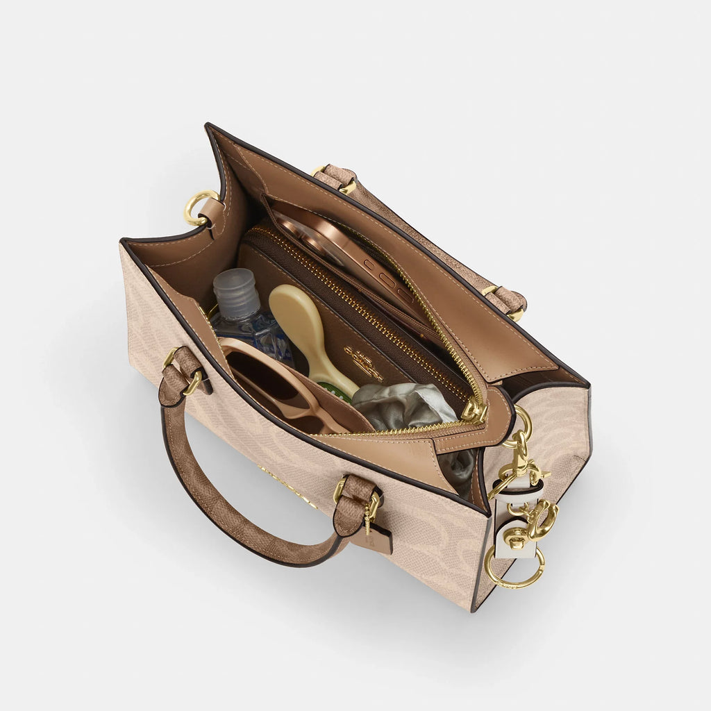 Coach Outlet Maggie Small Tote Bag In Blocked Signature Canvas