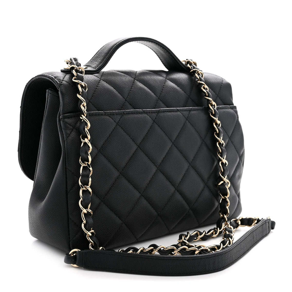 Caviar Quilted Medium Business Affinity Flap Black