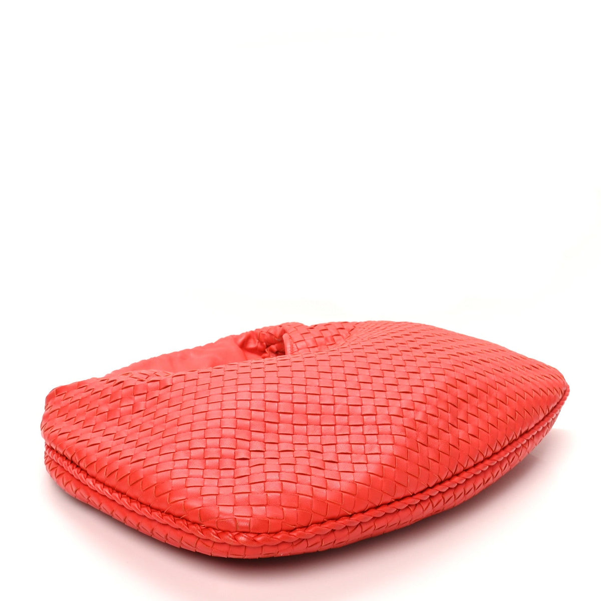 Nappa Intrecciato Large Veneta Hobo Red