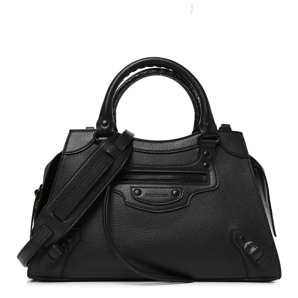 Grained Calfskin Neo Classic Black Hardware S City Black
