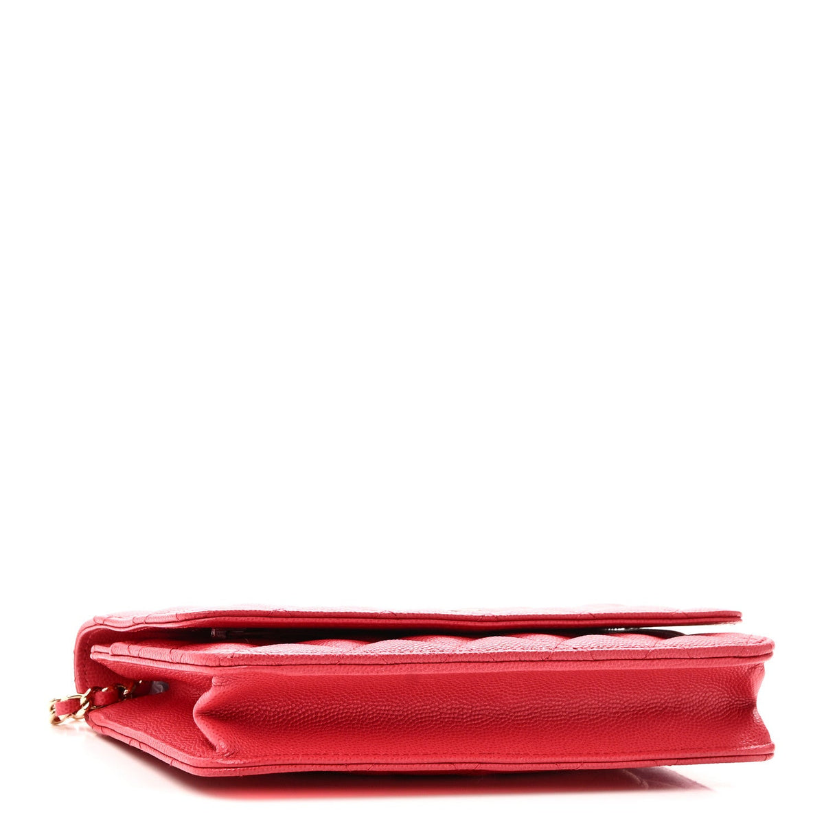 Caviar Quilted Wallet on Chain WOC Pink