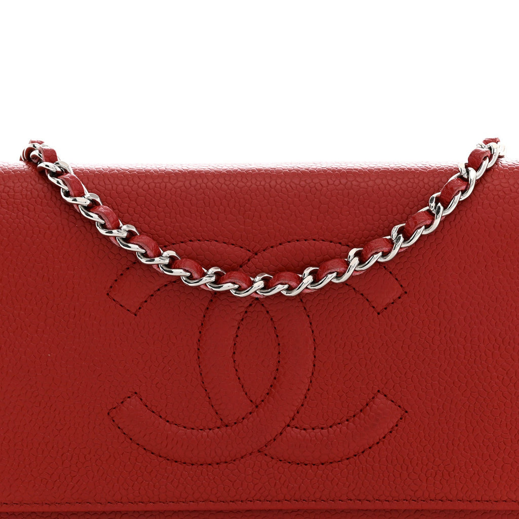 Caviar Timeless CC Wallet on Chain WOC Red