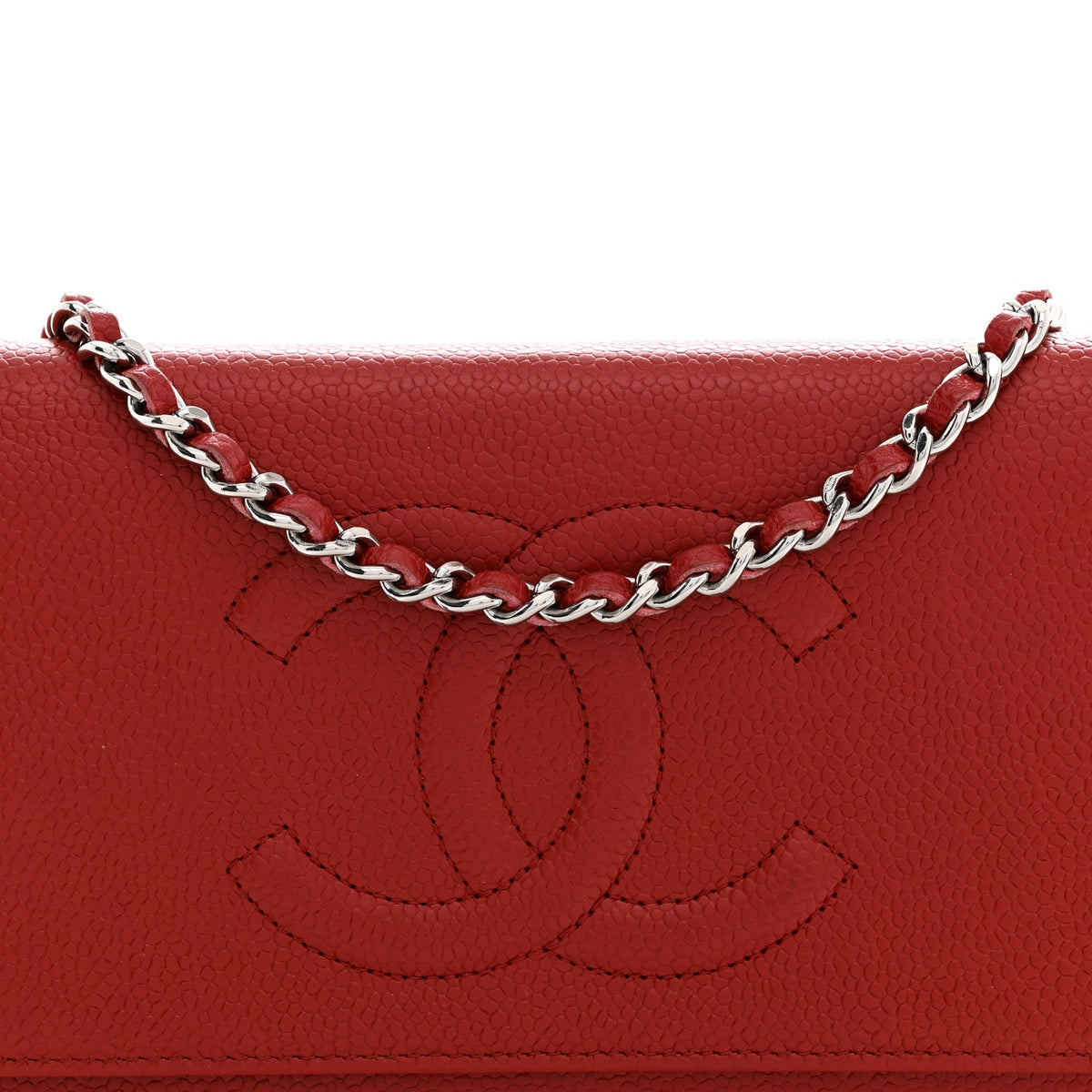 Caviar Timeless CC Wallet on Chain WOC Red