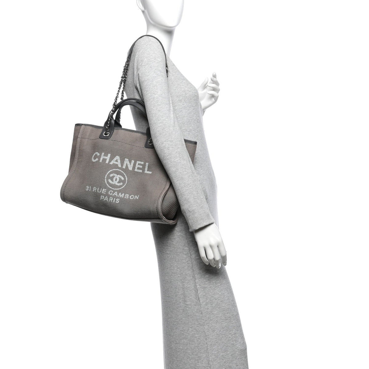 Mixed Fibers Small Deauville Tote Grey