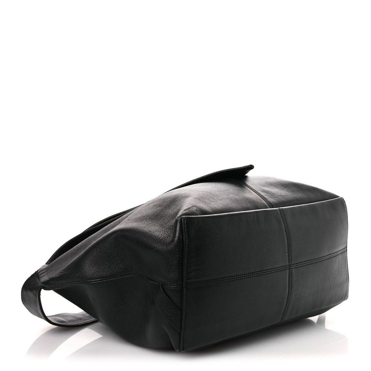 Silky Calfskin Medium Sawyer Messenger Bag Black