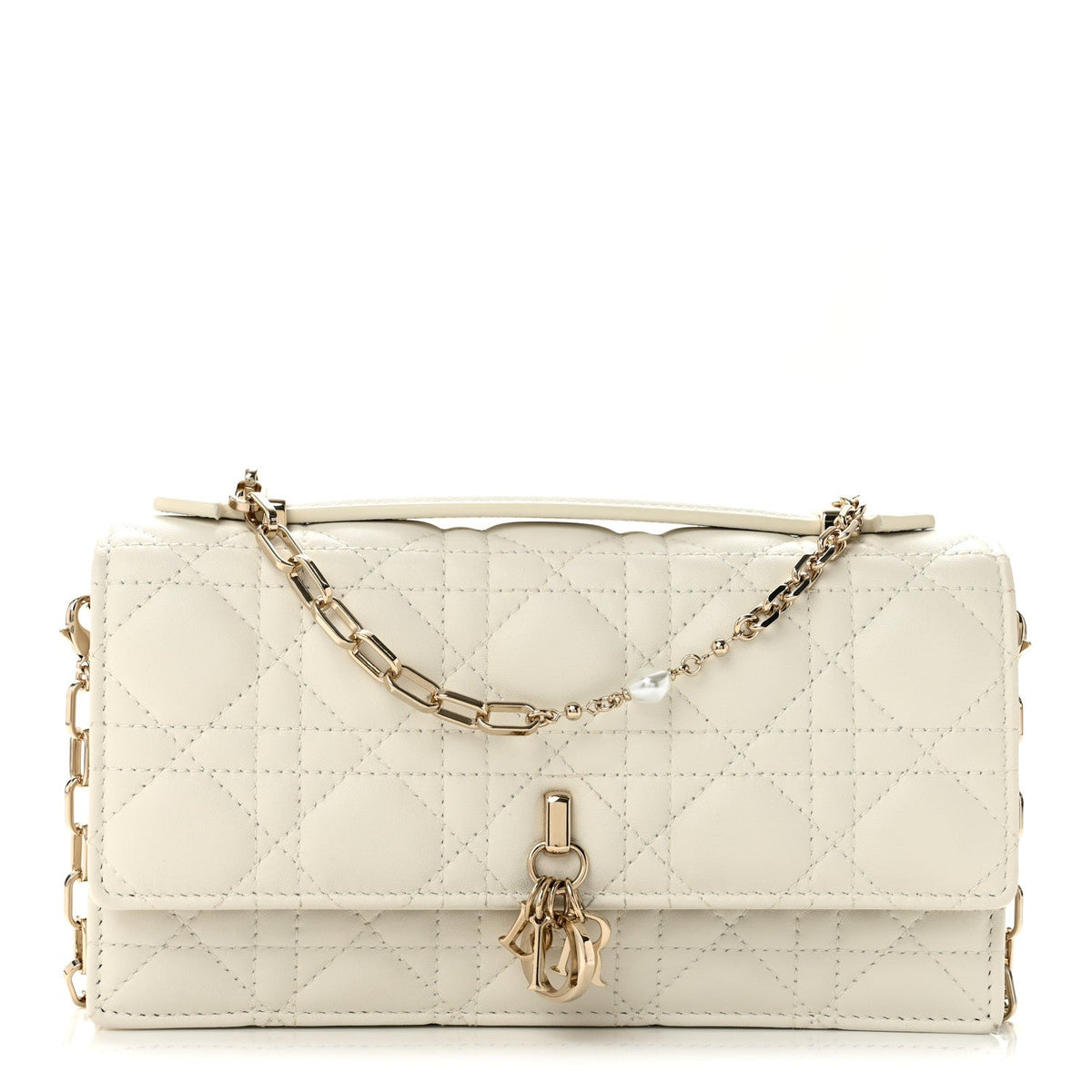 Lambskin Cannage Mini My Dior Bag Latte