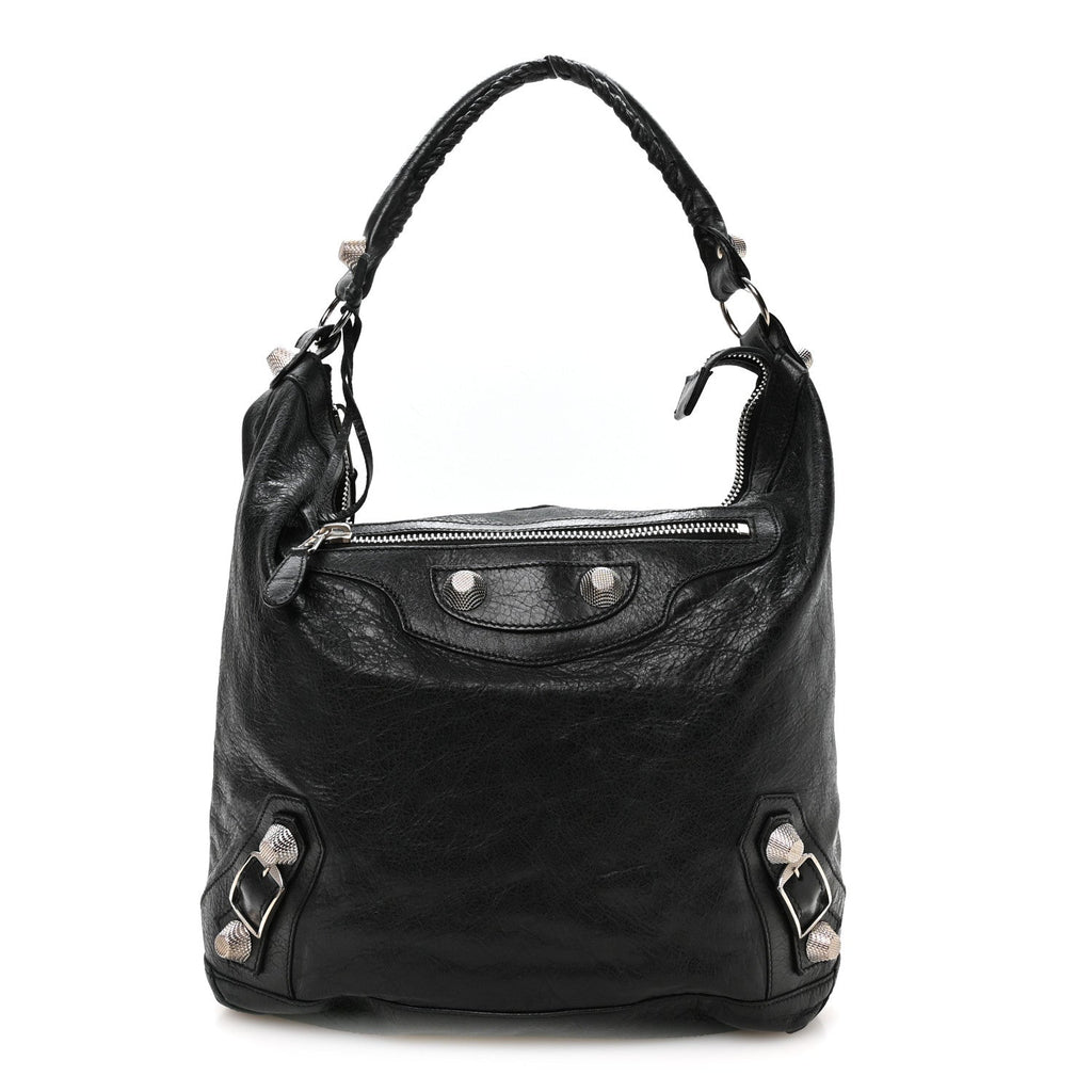 Chevre Giant 21 Silver Hardware Day Hobo Black